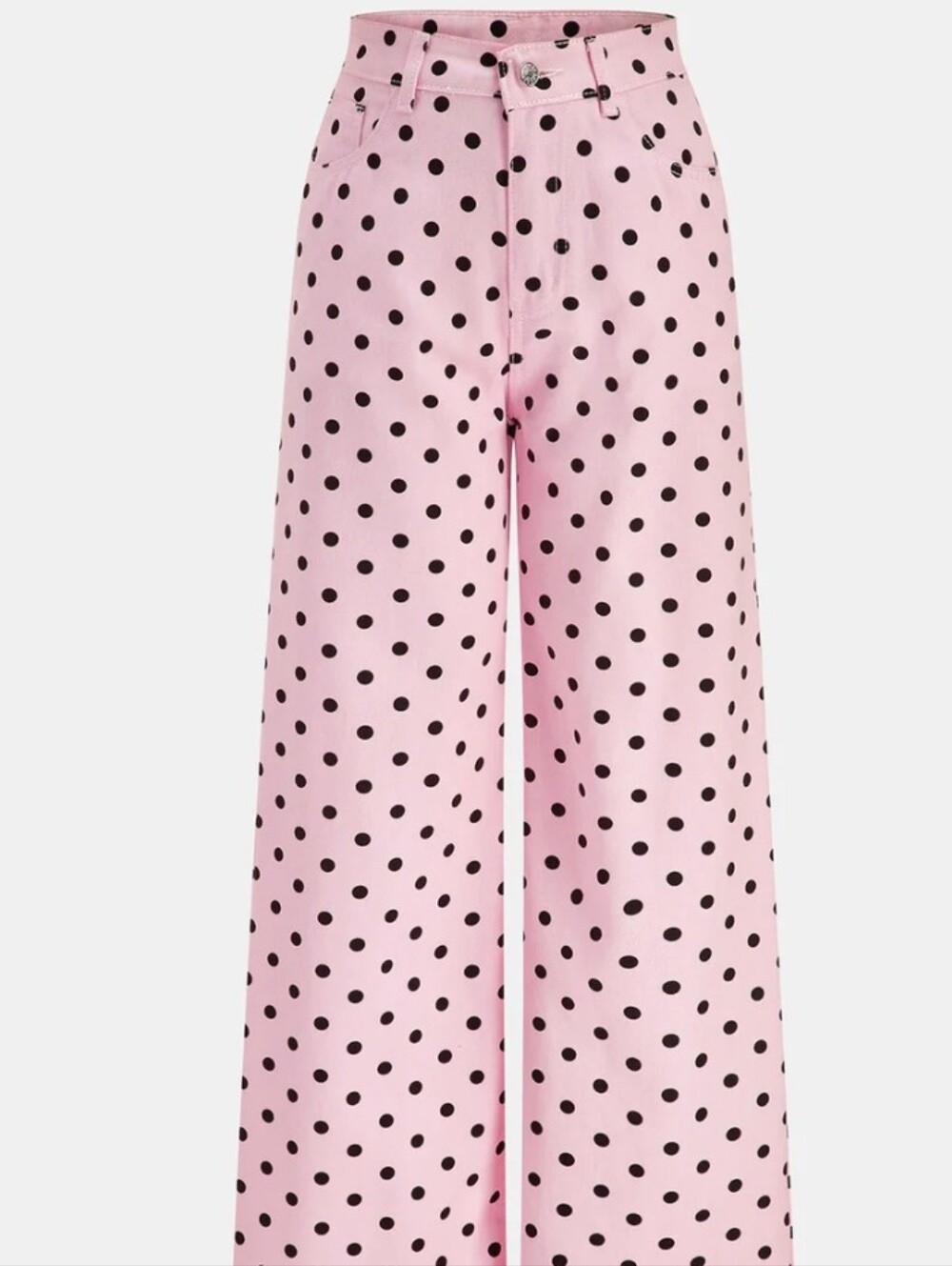 Commense Wide Leg Pants Polka Dot Pink M NWT - Picture 5 of 5
